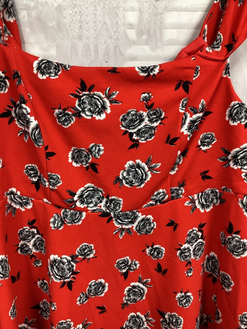 Torrid Red Floral Dress Midi Sleeveless 2X - Picture 3 of 8